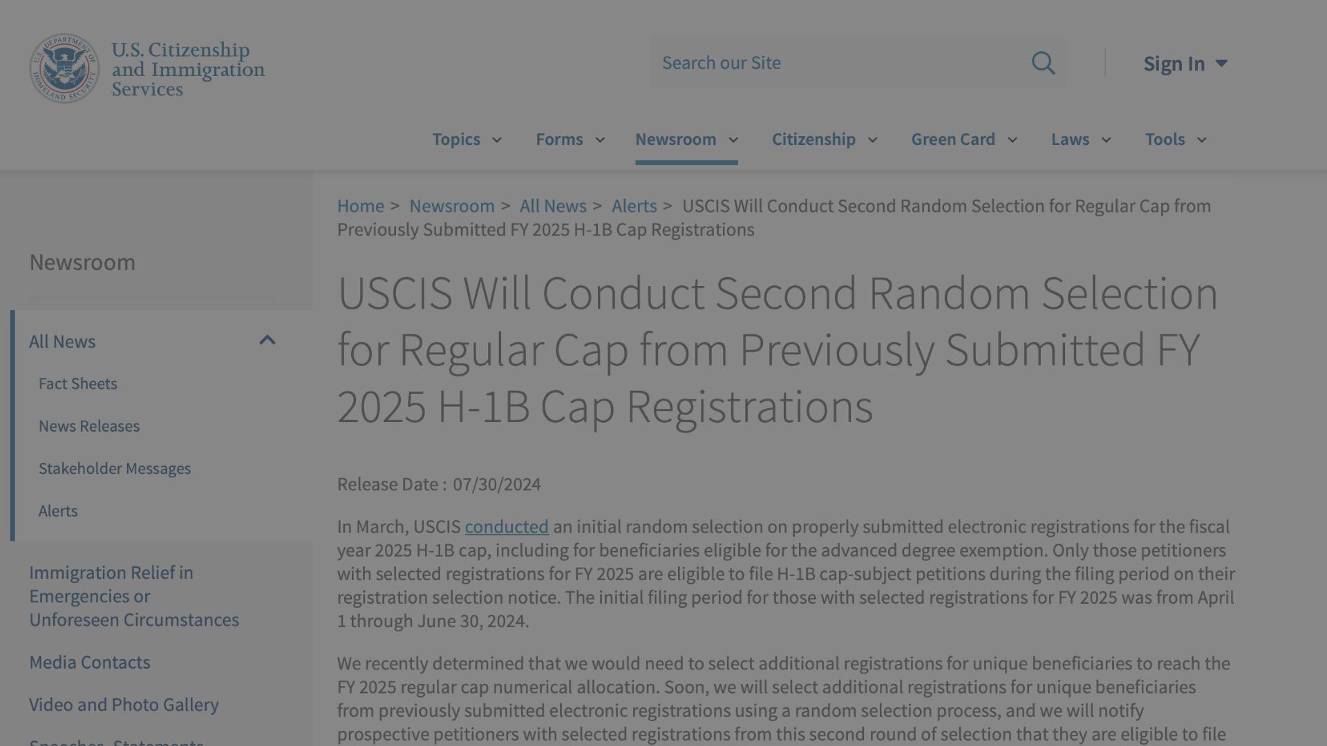 FY 2025 H1B Second Lottery Completed What's Next? Third Round?